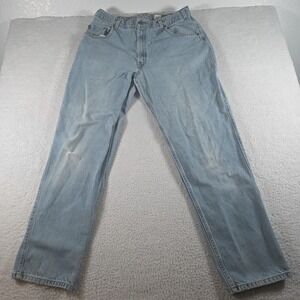 Vintage Levis 545 Jeans Mens 38x34 (36x32) Light Wash Blue Denim Loose Fit 90s